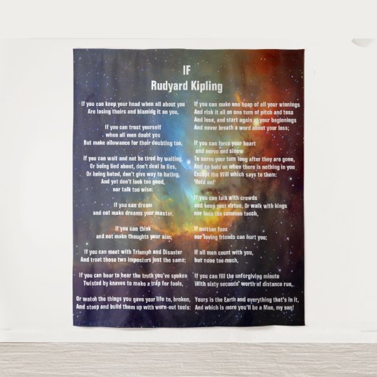 Wenn von Rudyard Kipling Wandteppich (Vorderseite)