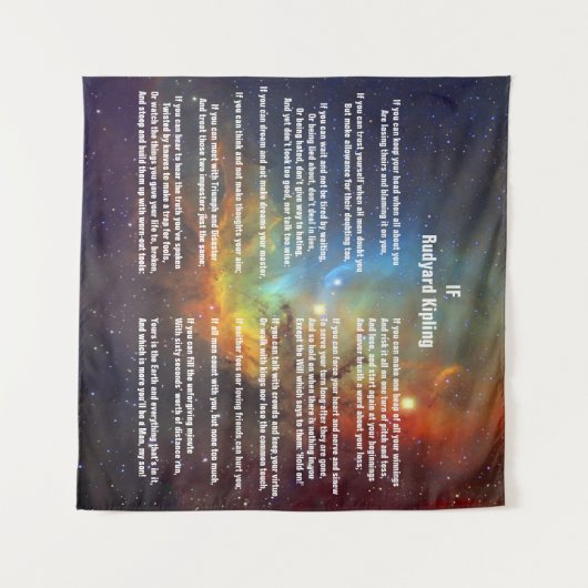 Wenn von Rudyard Kipling Wandteppich (Vorderseite (Horizontal))