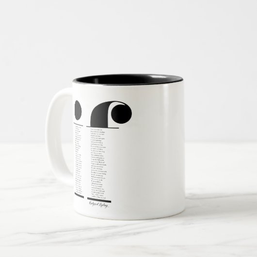 Wenn von Rudyard Kipling Zweifarbige Tasse (Vorderseite Links)