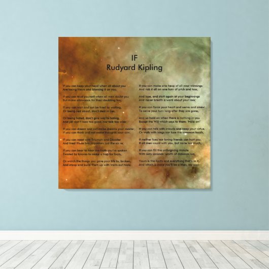 Wenn von Rudyard Kiplon Carina Leinwanddruck (Insitu (Holzboden))