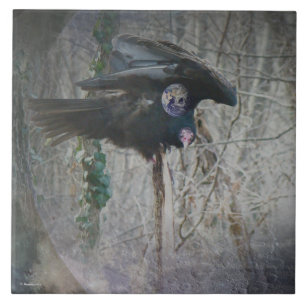 Wenn Vulture seine Flügel schließt Fliese