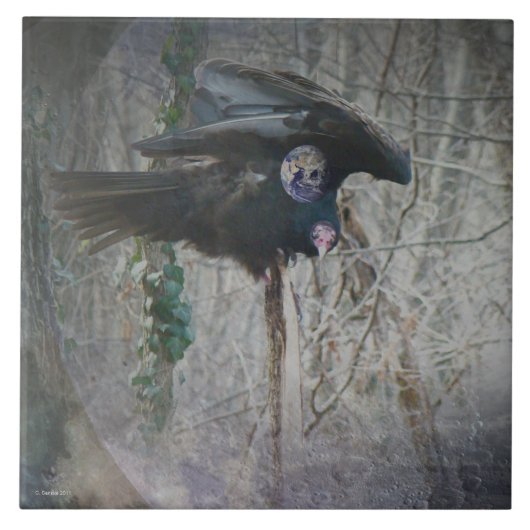 Wenn Vulture seine Flügel schließt Fliese (Vorderseite)