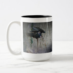 Wenn Vulture seine Flügel schließt Zweifarbige Tasse