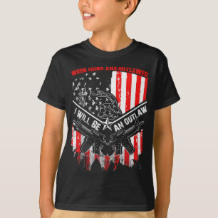 Wenn Waffen geächtet sind, werde ich ein Gesetzlos T-Shirt
