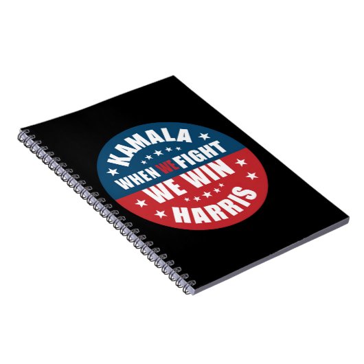 Wenn We Fight We Win 2024 Kamala Harris USA Notizblock (Rechte Seite)