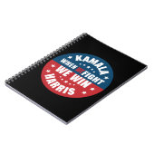 Wenn We Fight We Win 2024 Kamala Harris USA Notizblock (Linke Seite)