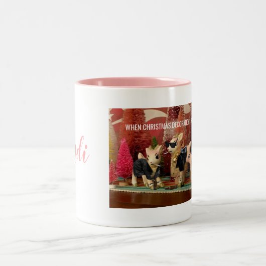 Wenn Weihnachtsdekorationen schlecht werden, kann Zweifarbige Tasse (Mittel)