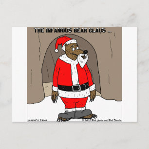 Wenn Weihnachtsmann Bär Spaß Weihnachtsgeschenke T Feiertagspostkarte