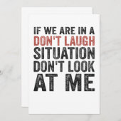 Wenn wir auf einer Don't Lagh-Situation sind, scha Einladung (Vorne/Hinten)