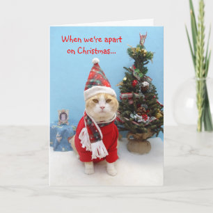 Wenn wir auf Weihnachten… getrennt sind Feiertagskarte