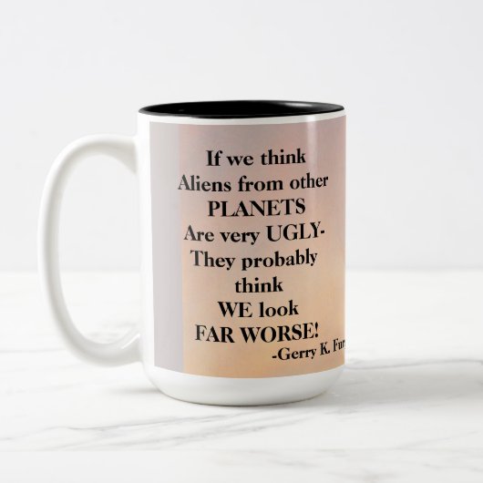 WENN WIR DENKEN ZWEIFARBIGE TASSE (Links)