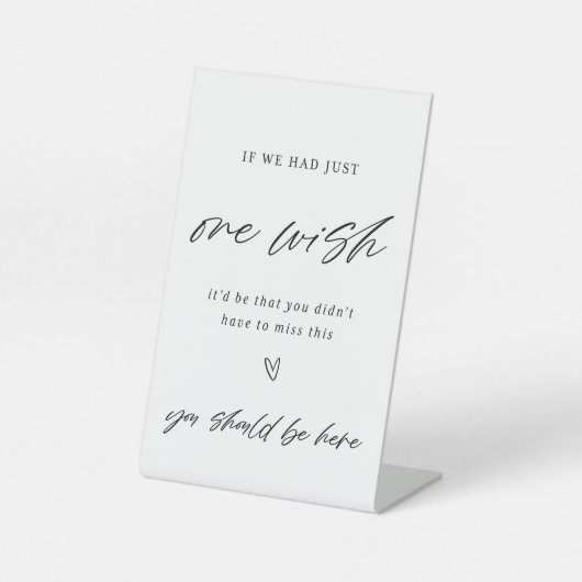 Wenn wir ein Wunschzettel hätten Sockelschild (Vorderseite)