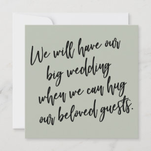Wenn wir eine grüne, aufgeschobene Hochzeitkarte u Einladung