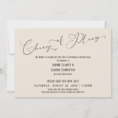 Wenn wir eine verspätete Hochzeitskarte umarmen kö Einladung (Rückseite)