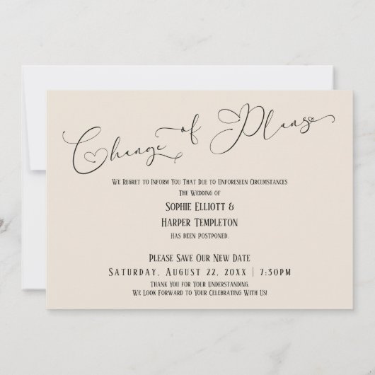 Wenn wir eine verspätete Hochzeitskarte umarmen kö Einladung (Rückseite)