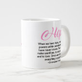 "WENN WIR HOFFNUNG AUSWÄHLEN, IST ALLES MÖGLICH" T Jumbo-Tasse (Vorderseite Rechts)