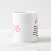 "WENN WIR HOFFNUNG AUSWÄHLEN, IST ALLES MÖGLICH" T Jumbo-Tasse (Vorderseite)