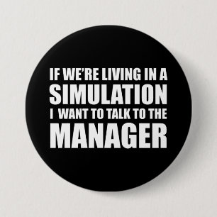 Wenn wir in einer Simulation 2020 leben lustige Zi Button