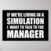 Wenn wir in einer Simulation 2020 leben lustige Zi Poster (Vorne)