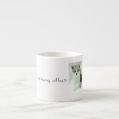 Wenn wir Kaffee Kätzchenespresso-Tasse habend sind Espressotasse (Vorderseite)