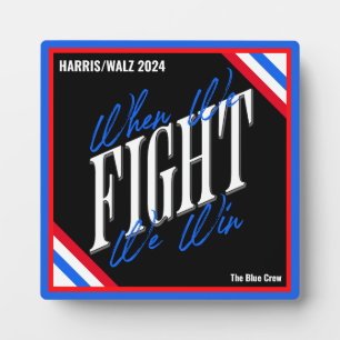 Wenn wir kämpfen gewinnen fotoplatte