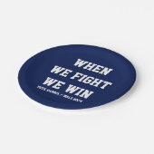 Wenn wir kämpfen gewinnen wir Harris Walz Pappteller (Schrägansicht)