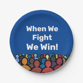 Wenn wir kämpfen gewinnen wir Harris Walz Pappteller