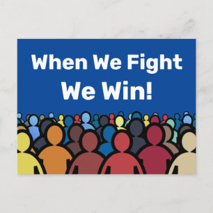 Wenn wir kämpfen gewinnen wir Harris Walz Postkarte