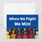 Wenn wir kämpfen gewinnen wir Harris Walz Postkarte (Vorne/Hinten)