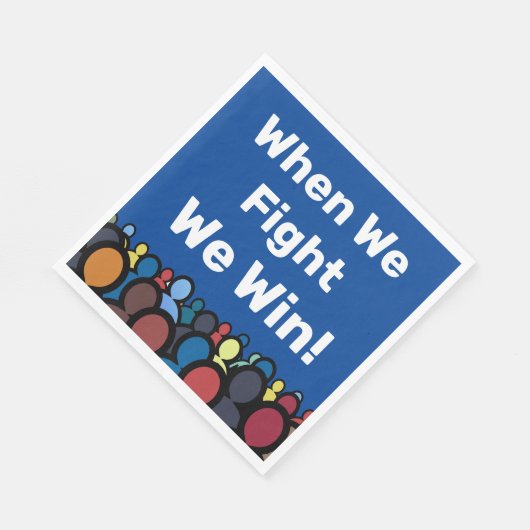 Wenn wir kämpfen gewinnen wir Harris Walz Serviette (Ecke)