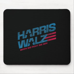 Wenn wir kämpfen, gewinnen wir Kamala Harris Cat L Mousepad