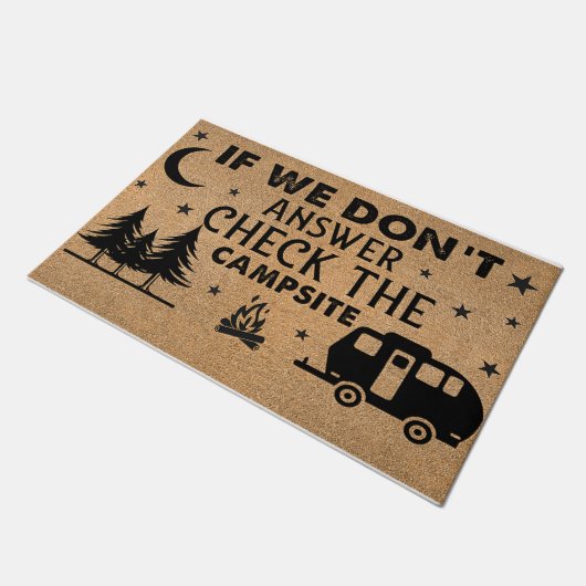 Wenn wir Karo nicht beantworten Der Campingplatz V Fußmatte (Schrägansicht)