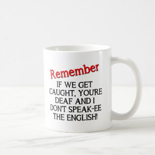 Wenn wir lustige Tasse erwischt werden