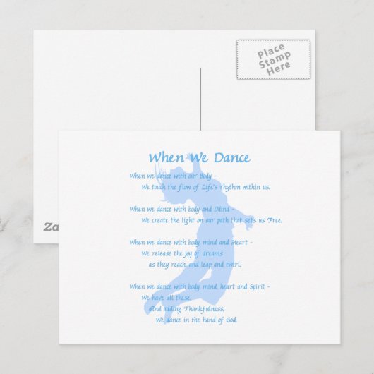 Wenn wir tanzen postkarte (Vorne/Hinten)