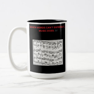 WENN WORTE ES NICHT AUSDRÜCKEN KÖNNEN, TUT ES DIE ZWEIFARBIGE TASSE