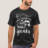 WENN WORTE MUSIC SPEAKS Band Orchestra VERSAGT hab T-Shirt (Vorderseite)