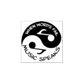 Wenn Worte Musik Versagt sprechen Rubber-Briefmark Gummistempel (Prägung)