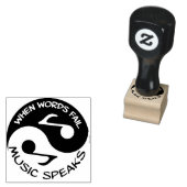 Wenn Worte Musik Versagt sprechen Rubber-Briefmark Gummistempel (Stempel)