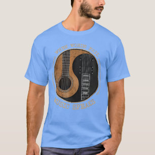 Wenn Worte versagen, spricht Musik Ying Yang Gitar T-Shirt
