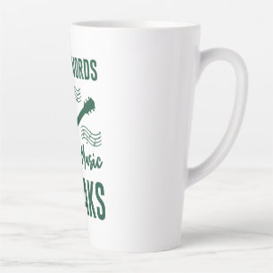 Wenn Wörter Musik Versagt haben Milchtasse