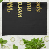 Wenn Wörter Musik versagte Zitat Küchentuch (Gefaltet)