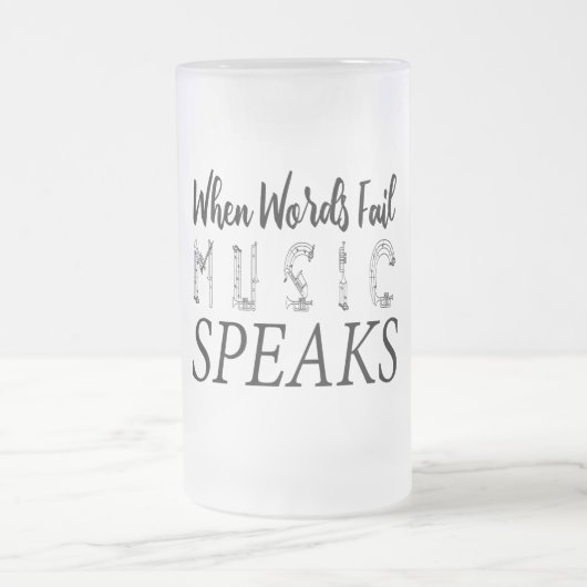 WENN WÖRTER MUSIKSPRECHE VERSAGT HABEN MATTGLAS BIERGLAS (Mittel)