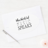 WENN WÖRTER MUSIKSPRECHE VERSAGT HABEN OVALER AUFKLEBER (Umschlag)