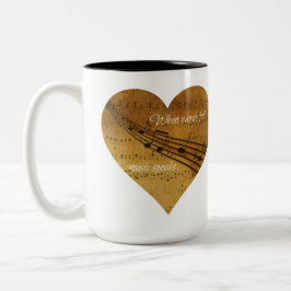 Wenn Wörter versagen, spricht Musik Zweifarbige Tasse