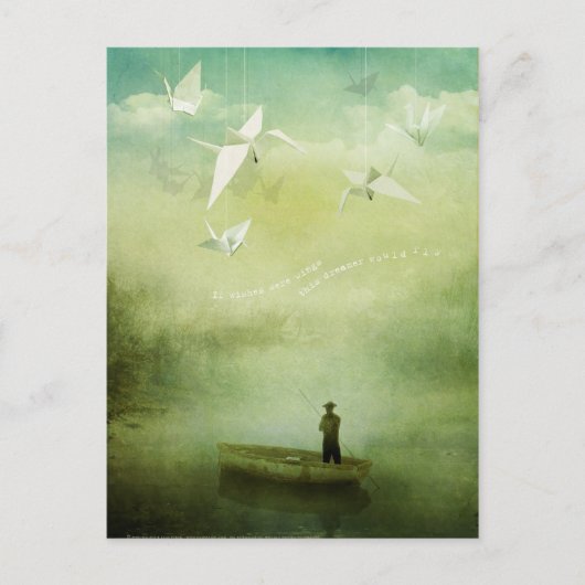 Wenn Wünsche Wings waren (Postkarte) Postkarte (Vorderseite)