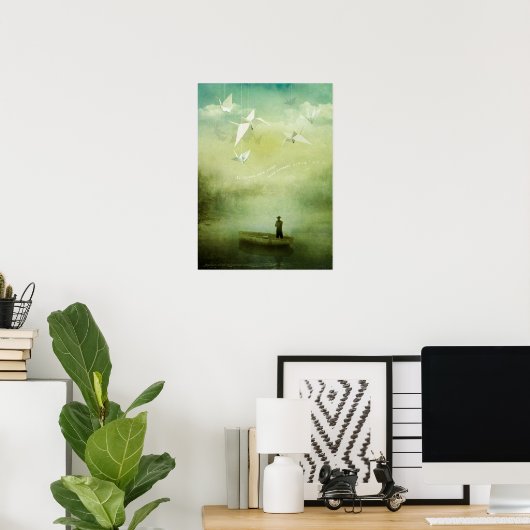 Wenn Wünsche Wings waren (Print) Poster (Heimbüro)