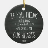 Wenn YouThink unsere Hände volle… große Familie Keramikornament (Vorne)