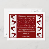 Wenn zwei Soule... Victor Hugo Quote Postcard Postkarte (Vorne/Hinten)