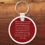 Wenn zwei Soule... Victor Hugo Quote Schlüsselkett Schlüsselanhänger (Vorderseite)