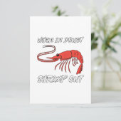 Wenn zweifelsfrei Garnele ausgehen Dankeskarte (Stehend Vorderseite)